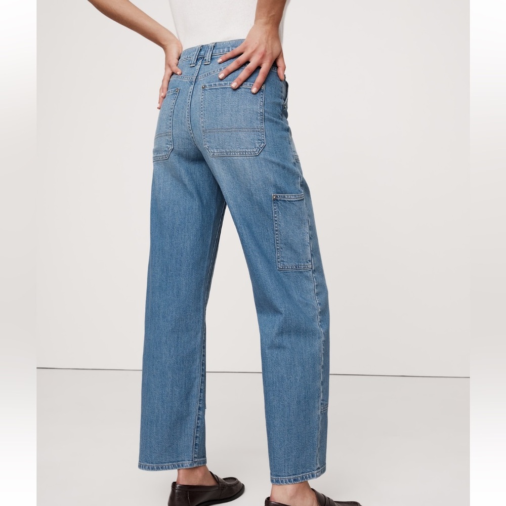 Banana Republic High-Rise Straight Cargo Jean Ankle Women's 30 L